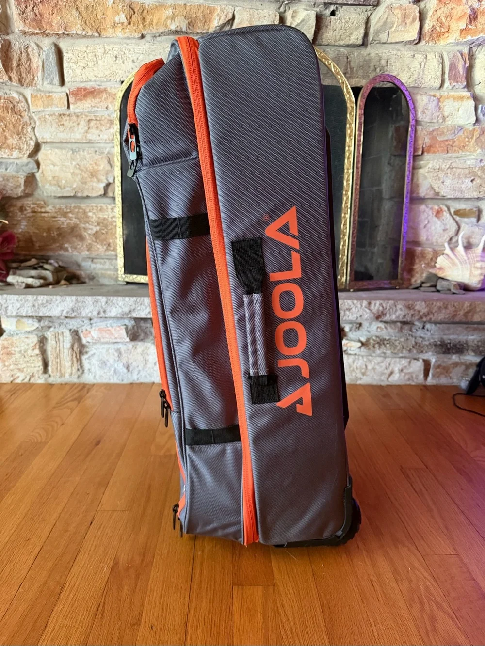 JOOLA Gray Backpack with Orange Accents